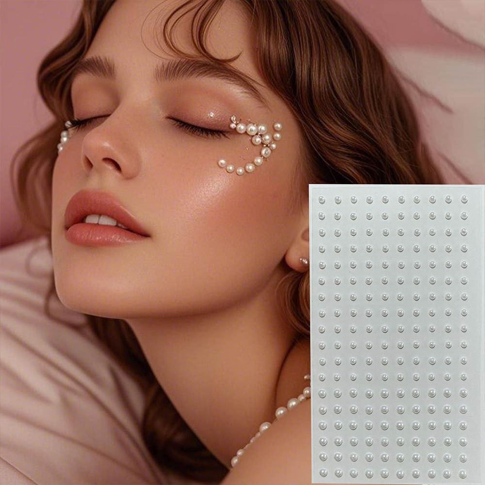 Body Jewelry Eyebrow - Wiederverwendbare Nicht-Durchstechende Lippen-Nagelsticker Strass 5D Bunte