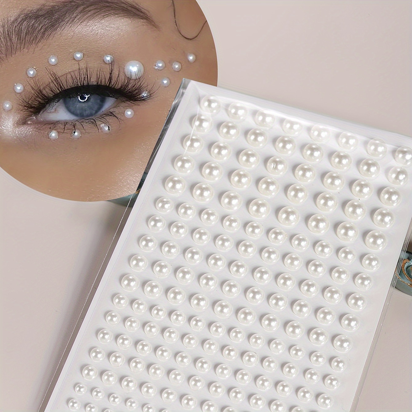 Body Jewelry Eyebrow - Fake Pearl Frauen Dreidimensionale Gesichtsdekoration Nagel