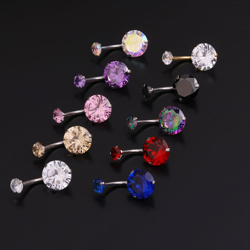 Body Jewelry For Sensitive Skin - 14G Bauchnabelringe aus Chirurgenstahl mit Rundem