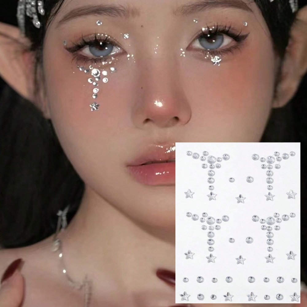 Body Jewelry Eyebrow - Gesicht & Körper Edelstein Aufkleber Augenecke