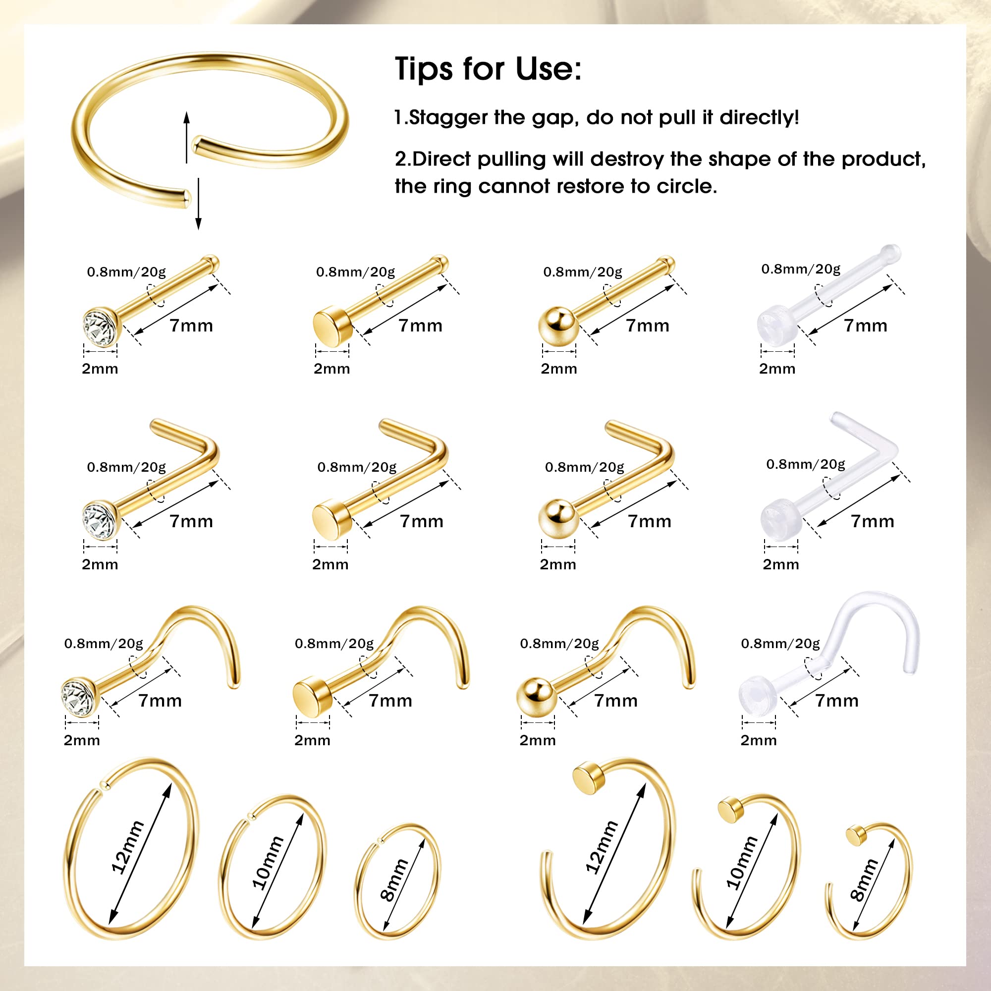 1 Stück/18 Stück hypo allergen – Body Jewelry For Sensitive Skin Bewertung und Preis