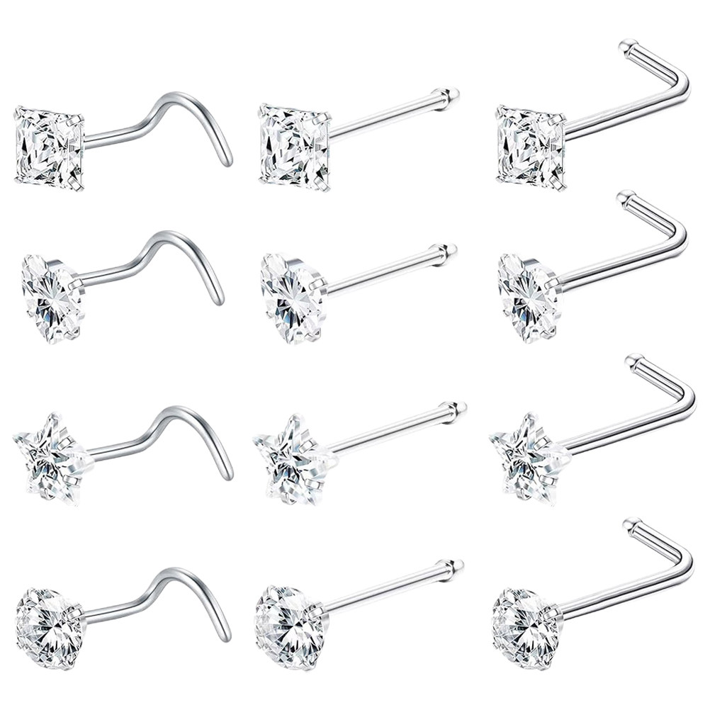12 Stück Nasenstecker, stilvol – Body Jewelry For Sensitive Skin Bewertung und Preis