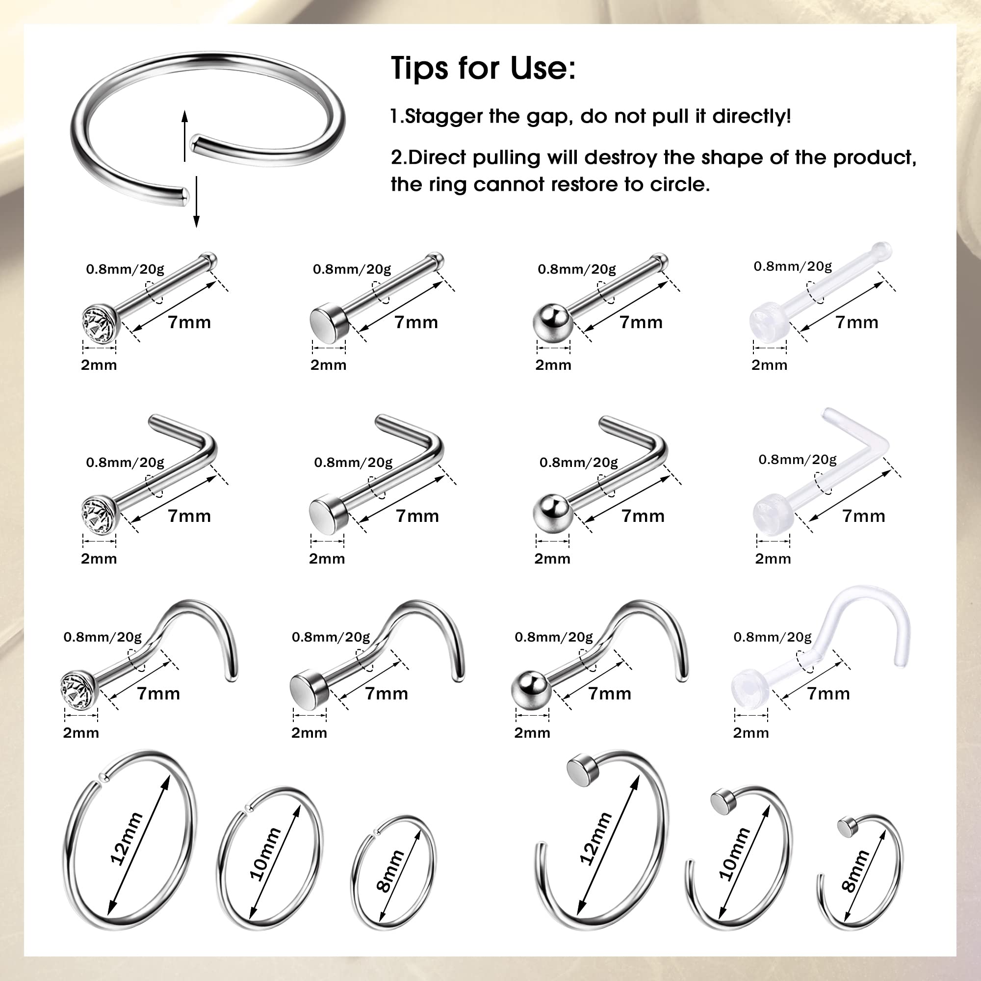 1 Stück hypoallergene Nasenrin – Body Jewelry For Sensitive Skin Bewertung und Preis