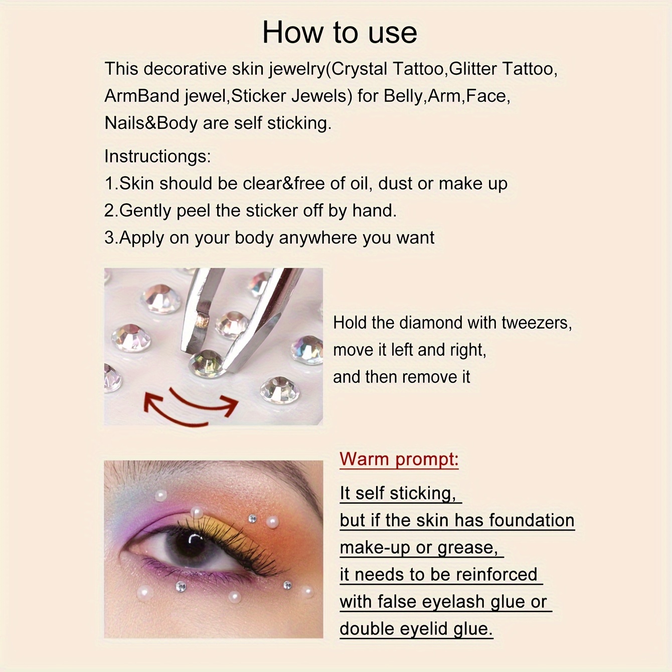 Fake Pearl Frauen Dreidimensio – Body Jewelry Eyebrow Bewertung und Preis