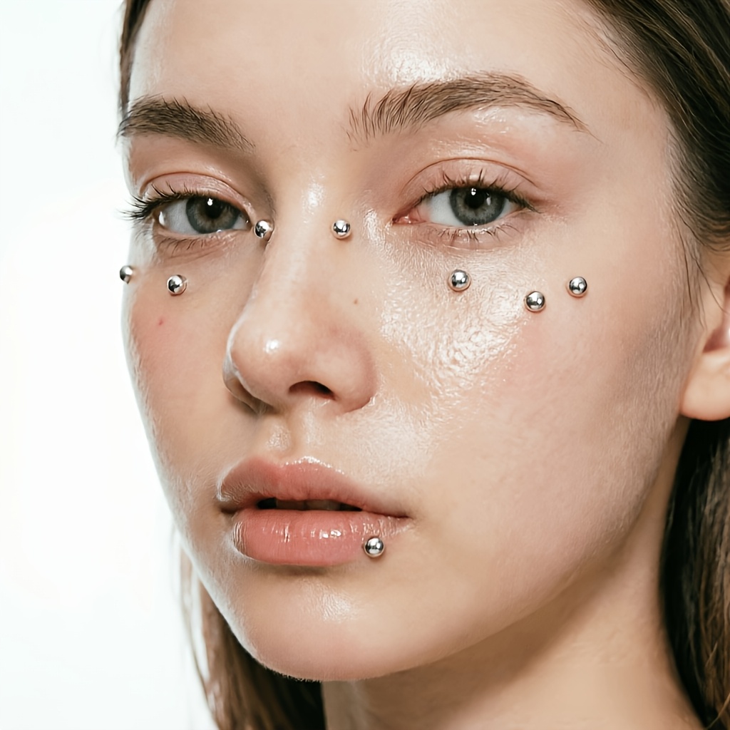 4-teiliges Set selbstklebender – Body Jewelry Eyebrow Bewertung und Preis